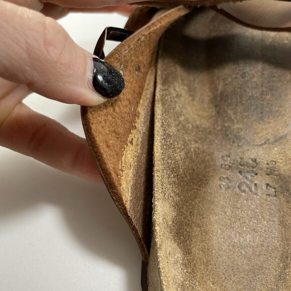 Birkenstock Birkis Dorian Clogs Criss Cross Womens Size 38, US 7-7.5 Tan Leather - Picture 8 of 11